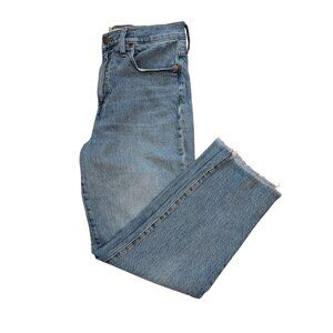 Madewell the perfect vintage jean fray raw hem sz 29x26 medium wash -lp